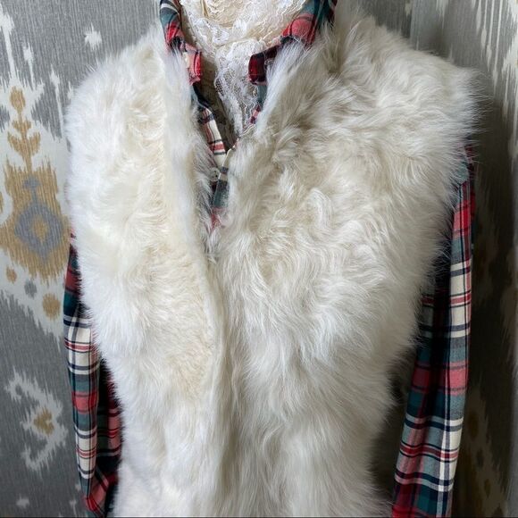 Ralph Lauren Ivory Italian Lamb Shearling Gilet Vest - Picture 3 of 16